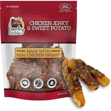 Country Kitchen Chicken & Sweet Potato Jerky Wrap Dog Treat (16oz 454g)