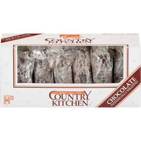 Country Kitchen Chocolate Sweet Glaze Topped Fine Donuts, 6 Count Box, Shelf-Stable, 6 Count