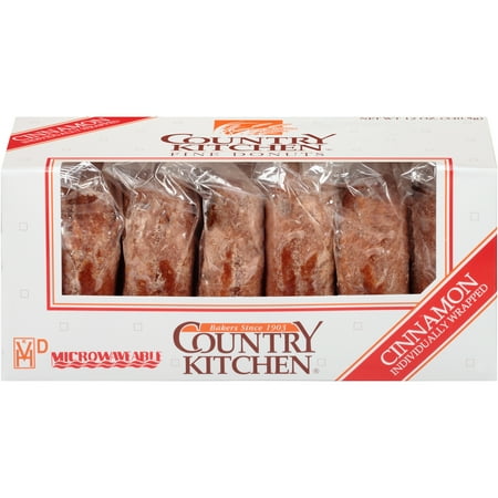 Country Kitchen Cinnamon Fine Donuts, 12 oz, 6 Count, Shelf-Stable