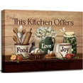 thumbnail image 1 of Country Kitchen Food Still Life Canvas Wall art Vintage Rustic Farmhouse This Kitchen Offers Food Love and Joy Painting Picture Wall Decor Poster Print Artwork for Dining Room Home Decoration, 1 of 6