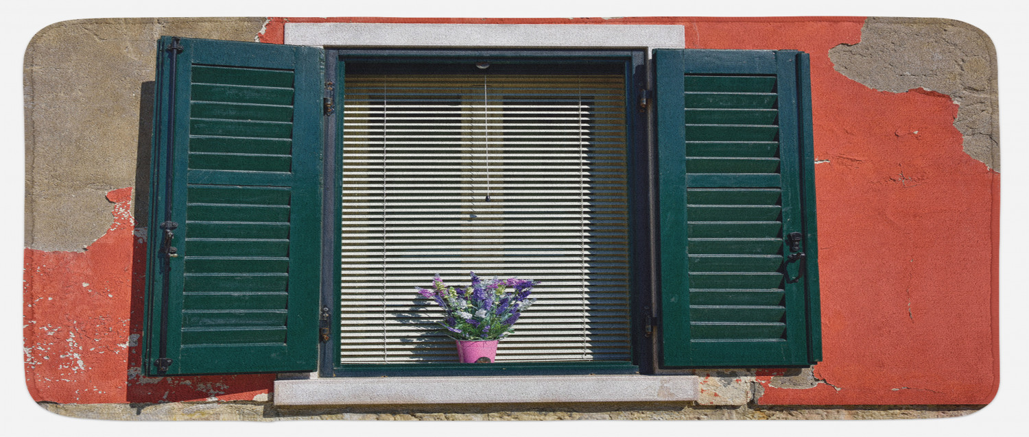Shutter Mat Country Kitchen Mat, Old Italian Stone House with Medieval Style ...