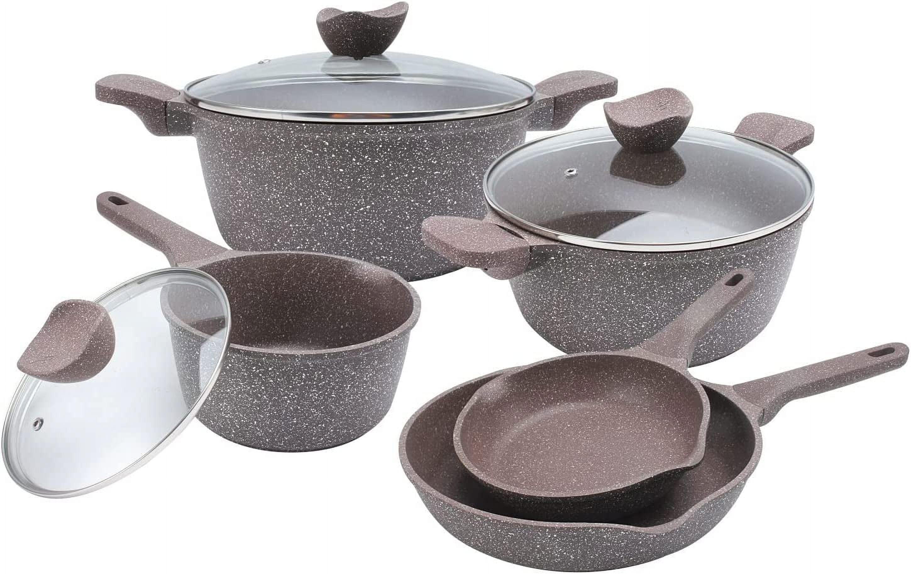 Country Kitchen Nonstick Induction Cookware Sets 8 Piece Nonstick