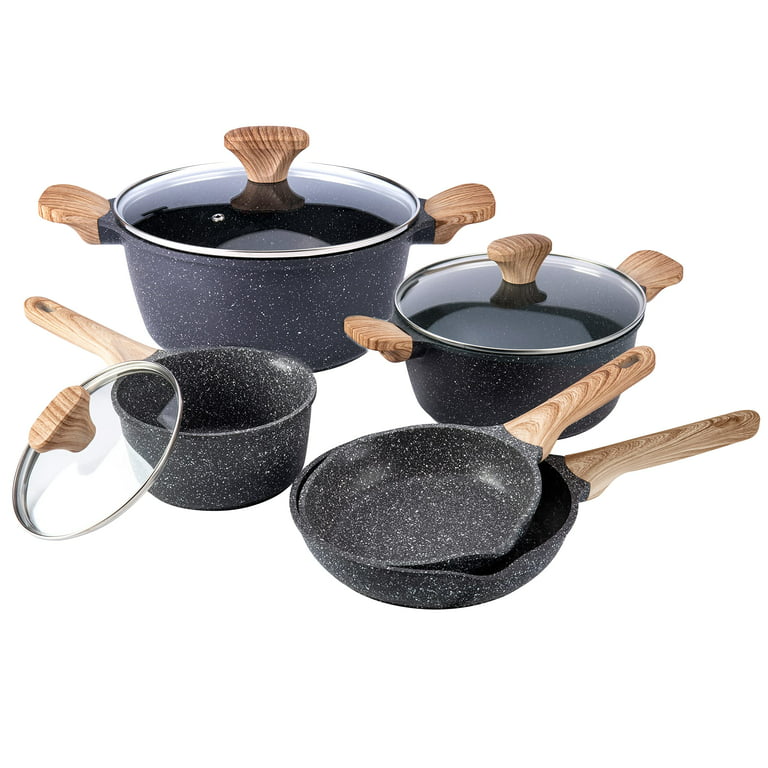 Country Kitchen Nonstick Induction Cookware Sets, 8 Piece Nonstick
