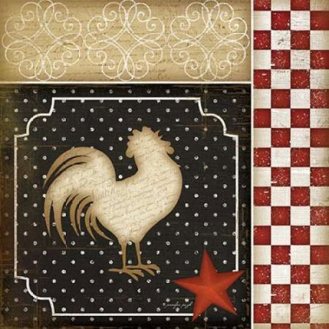 Country Kitchen - Rooster Canvas Art - Jennifer Pugh (24 x 24)