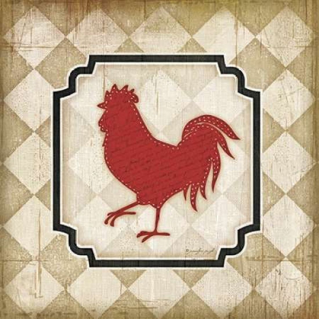 Country Kitchen Rooster III Canvas Art - Jennifer Pugh (24 x 24)