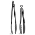 thumbnail image 1 of Country Kitchen Stainless Steel Tongs, 2 Piece Kitchenware Set, Nonstick Cookware, Gray, 1 of 6