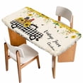 thumbnail image 1 of Country Kitchen Sunflowers Table Cloths for 3 Foot Rectangle Tables, Rustic Truck Vintage Farmhouse Patio Waterproof Elastic Fitted Tablecloths, Washable Rectangular Table Cover for Camping, 1 of 8