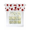 thumbnail image 1 of Country Ladybug Valances for Windows Farmhouse Classic Retro Texture Rod Pocket Curtains Valance Short Window Treatment Drapes for Living Room, Bedroom Bathroom 56"&nbsp;W x 16" L, 1 of 5