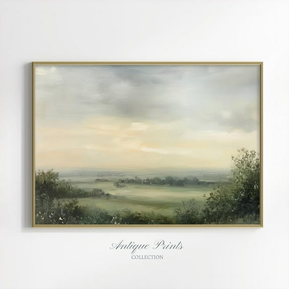 Country Landscape, Farmhouse Decor, French Country Wall Art, Countryside Print, Rustic Home Decor Poster, Unframed Canvas Size 8x12