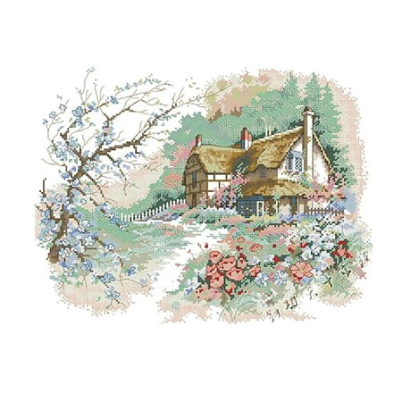Country Landscape Stamped For Adults Embroidery 14CT Count 14CT 44x34cm