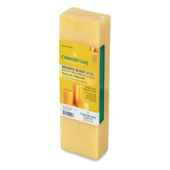 Country Lane Beeswax Block 1lb Natural