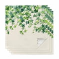 thumbnail image 1 of Country Leaves Cloth Napkins, Spring Green Leaf Branches Vine Botanical Washable and Reusable Dinner Napkins Set of 4, Table Napkin for Kitchen Party Birthday Wedding Hotel Housewarming 20"x20", 1 of 9