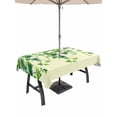 thumbnail image 1 of Country Leaves Outdoor Tablecloth - 60x84 Inch Rectangle Dining Table Cover, Green Leaf Branches Vine Botanical Rustic Waterproof Outdoor Table Cloth with Umbrella Hole & Zipper for Picnic/Patio, 1 of 7