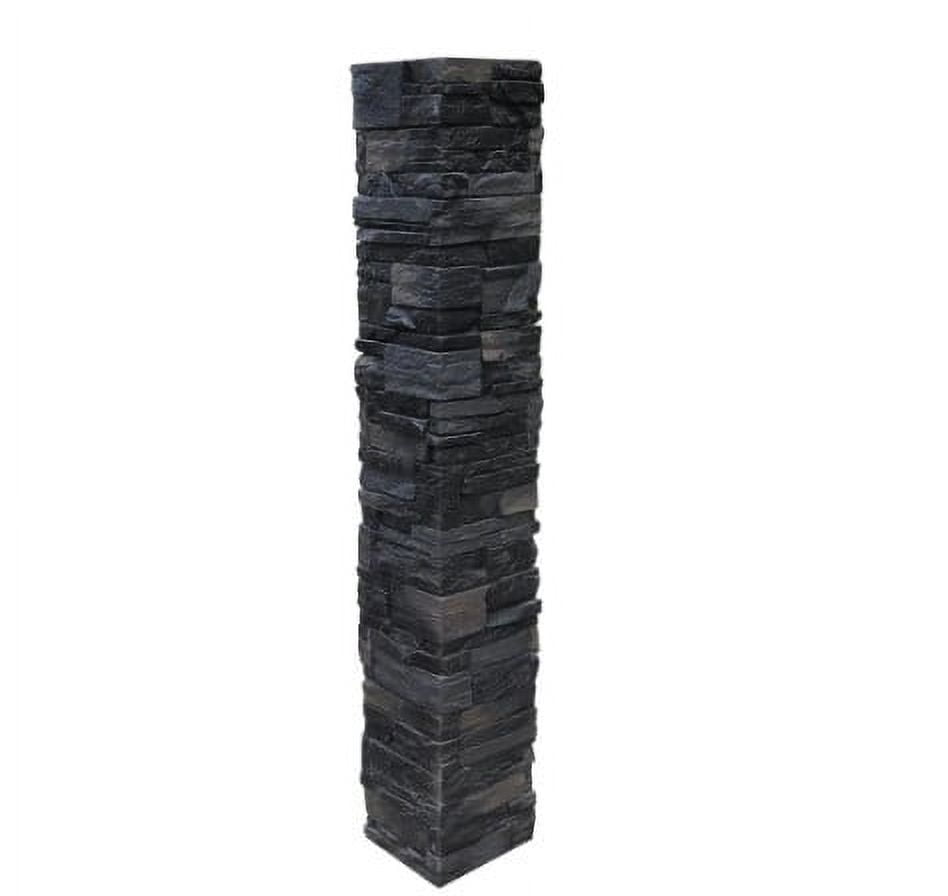 Country Ledgestone 8x8x47 in. Andean Onyx Polyurethane Faux Stone Split ...