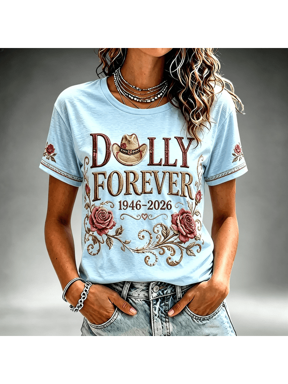 Country Legend Dolly T-Shirt Women, Dolly Forever Memory Tee, Dolly Queen of Country Remembrance Graphic Tshirt