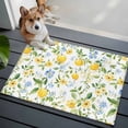 thumbnail image 1 of Country Lemon Front Door Rugs 2x3 ft with Green Leaf Blooming Floral Botanical Small Rug for Entryway Non Slip Washable Bathroom Door Mat Absorbent Floor Mat for Indoor Entrance, 1 of 9
