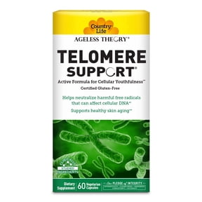 Country Life Ageless Theory Telomere Support- Certified Vegan and Gluten Free - Anti Aging Supplement - 60 Capsules - Resvinol Grape Extract - Immune & Cardiovascular Support