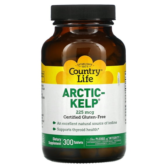 Country Life Arctic-Kelp, 225 mcg, 300 Tablets