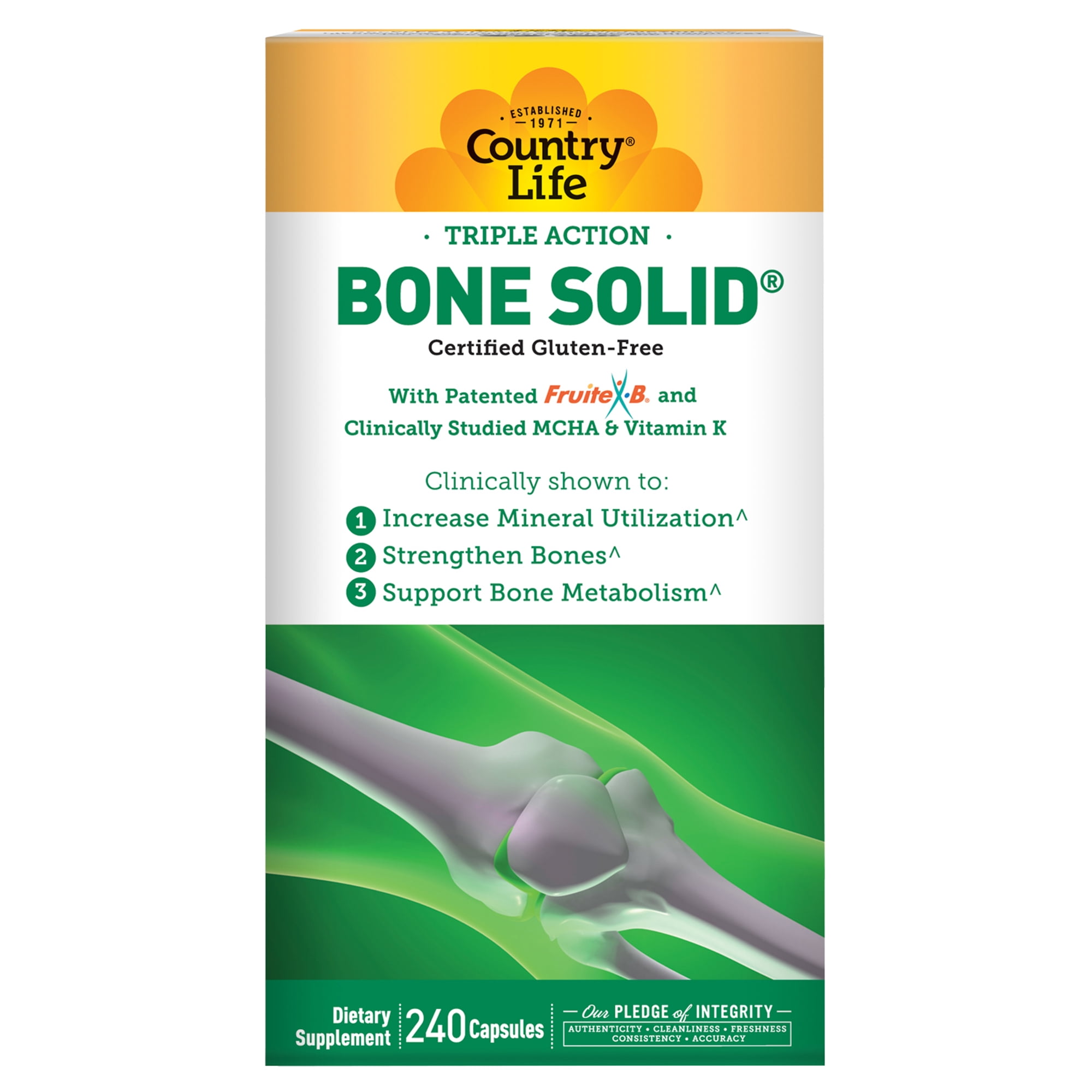 Country Life Bone Solid, 240 Capsules