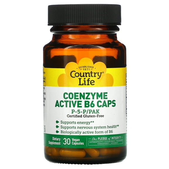 Country Life Coenzyme Active B6 Caps 30 Vegan Caps