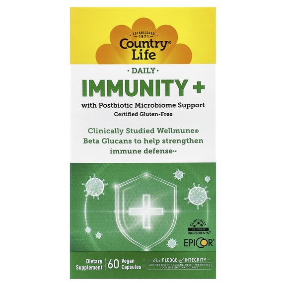 Country Life Daily, Immunity+, 60 Vegan Capsules