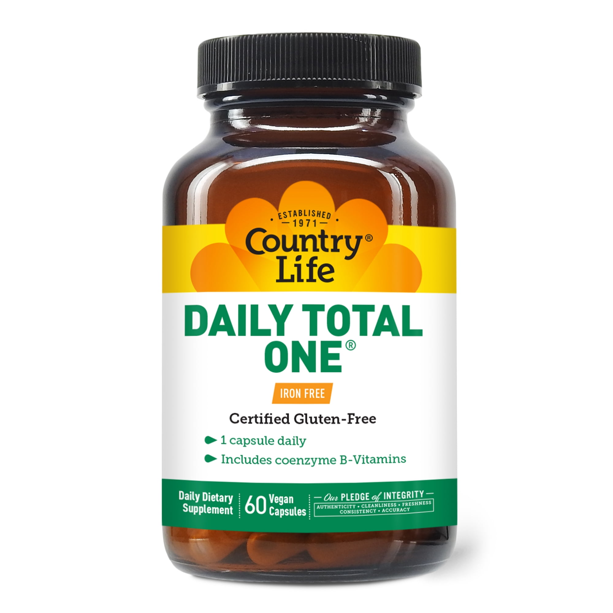 Country Life Daily Total One - Iron Free 60 Vegan Caps