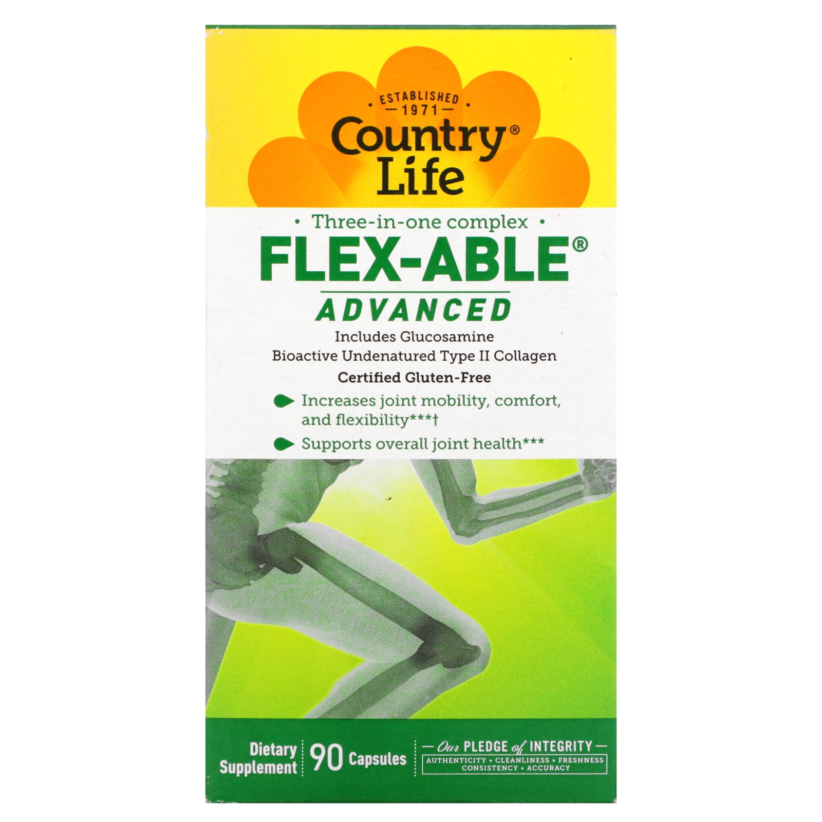 Country Life Three-In-One Complex, Flex-Able Advanced, 90 Capsules