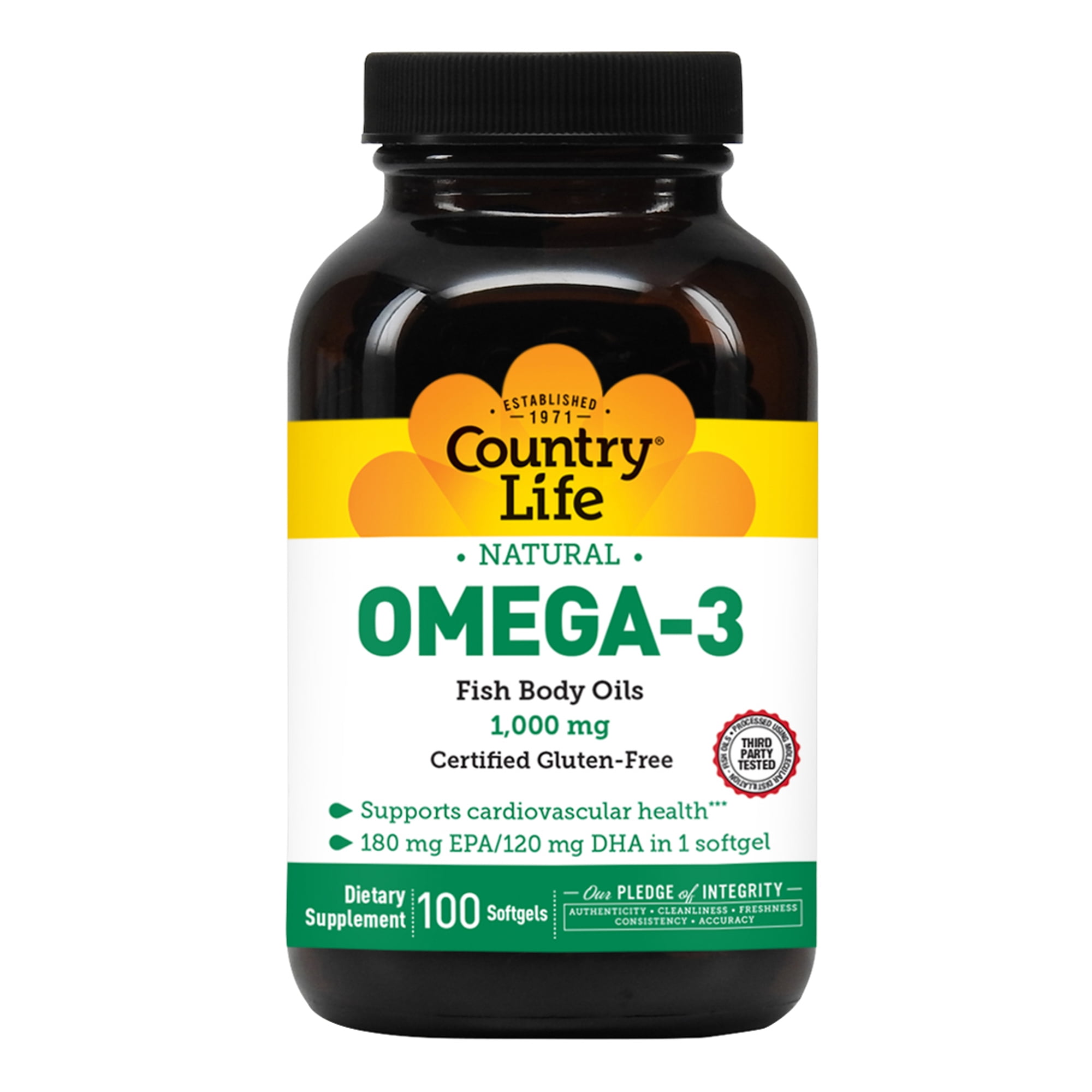 Natural Omega-3  1 000 mg  50 Softgels  Country Life