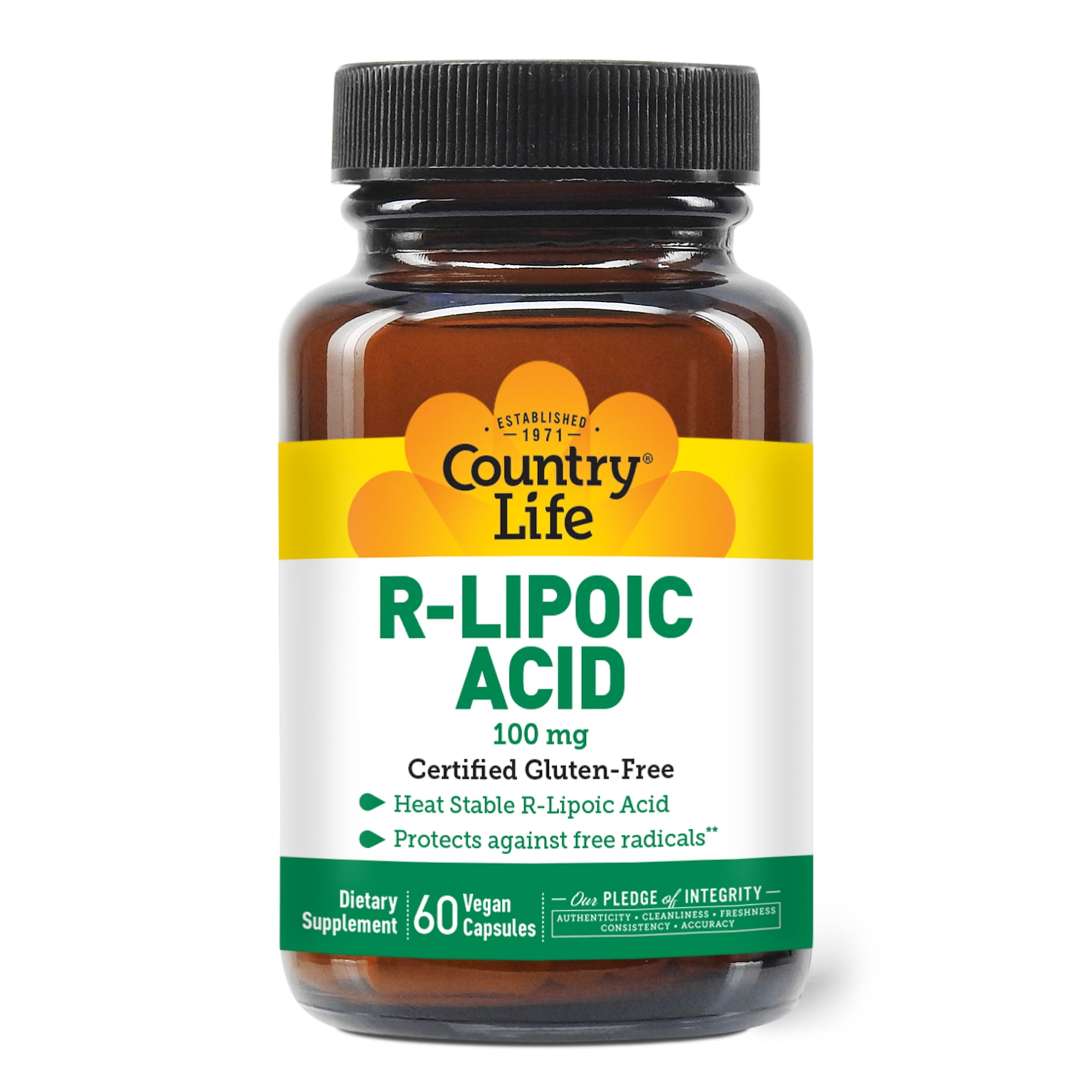 Country Life, R-Lipoic Acid, 100 mg, Vegan Capsules - Walmart.com