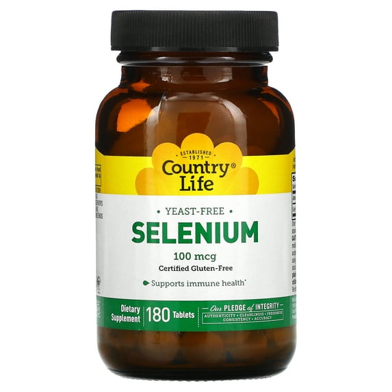 Country Life Yeast-Free Selenium 100mcg 180 Tablet