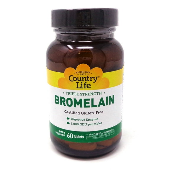 Country Life Bromelain, Triple Strength, 60 Tablets