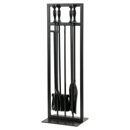 Country Living Pinecrest 4-Piece Fireplace Tool Set in Black