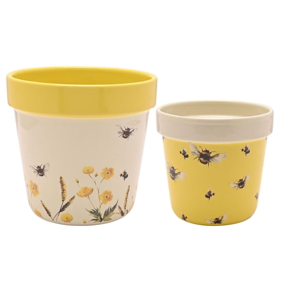 Country Living Set of 2 Planters - Bees