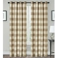 thumbnail image 1 of Country Lodge Farmhouse Buffalo Plaid Checkered Grommet Top Curtains - Assorted Colors, 1 of 6