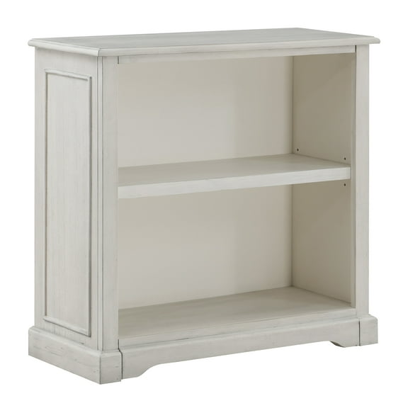 Country Meadows 2-Shelf Engineered Wood Bookcase in Antique White
