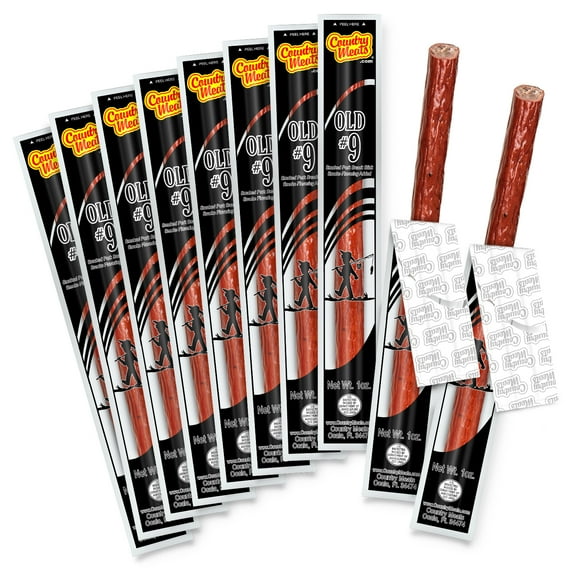 Country Meats High Protein Keto Friendly Meat Sticks (10 Sticks, Old #9)