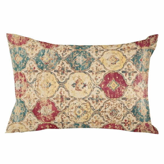 Country Morocco Throw Pillow Cover 20 x 26 Inch Decorative Pillow Cover Vintage Chic Shabby Texture Aesthetic Lumbar Pillowcase Seasonal Rectangle Cushion Case for Couch Sofa Bed Living Room