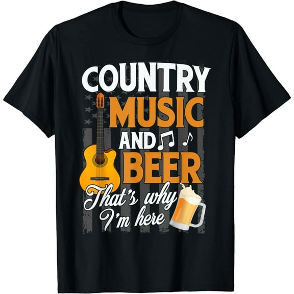 Country Music And Beer That's Why I'm Here Festivals Concert T-Shirt