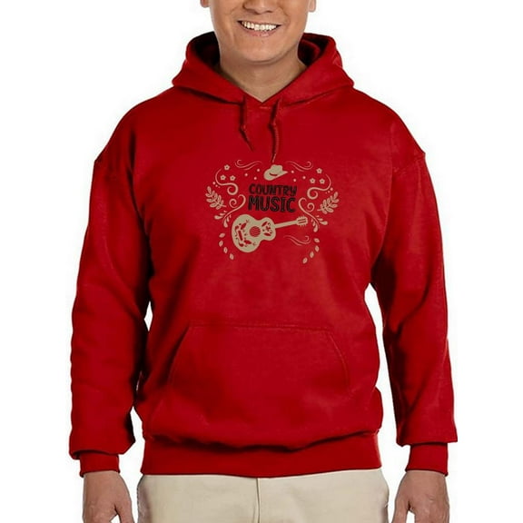 Country Music Art Hoodie Men -SPIdeals Designs, Male Medium