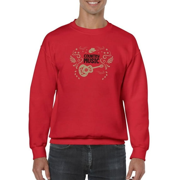 Country Music Art Sweatshirt Men -SPIdeals Designs, Male 3X-Large