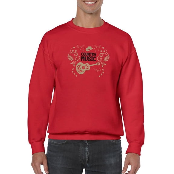 Country Music Art Sweatshirt Men -SPIdeals Designs, Male XX-Large