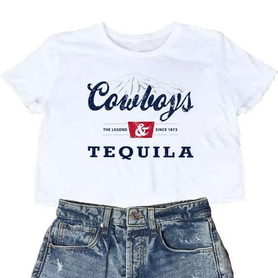 Country Music Cowboy Crop T Shirt Women Vintage Concert Tees Funny Western Rodeo Graphic Short Sleeve Tops