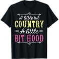 thumbnail image 1 of Country Music Fans A Little Bit Country A Little Bit Hood T-Shirt Black X-Large, 1 of 4