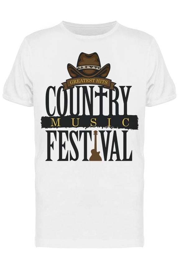 Country Music Festival Hits T-Shirt Men -Image by Shutterstock, Male x-Large