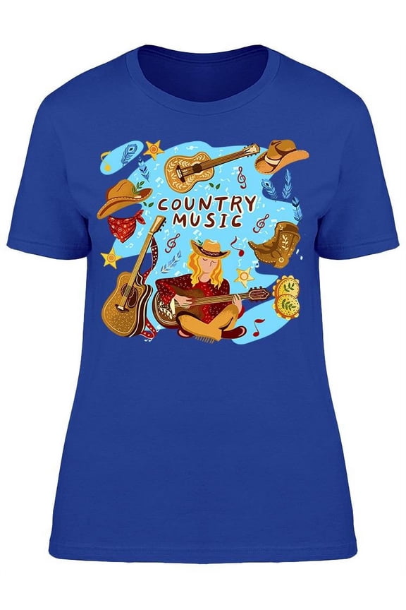 Country Music Girl T-Shirt Women -Image by Shutterstock, Female x-Large