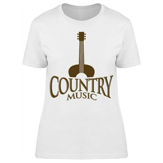 Country Music Guitar Design T-Shirt Women -Image by Shutterstock, Female XX-Large