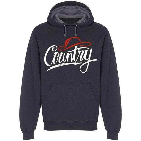 Country Music Hand Lettering Hoodie Men -Image by Shutterstock, Male 3X-Large