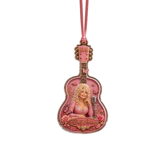 Country Music Legend Memorial Christmas Ornament, Dolly Acrylic Hanging Keepsake For Christmas Tree Decor, Holiday Home Display And Fan Collection