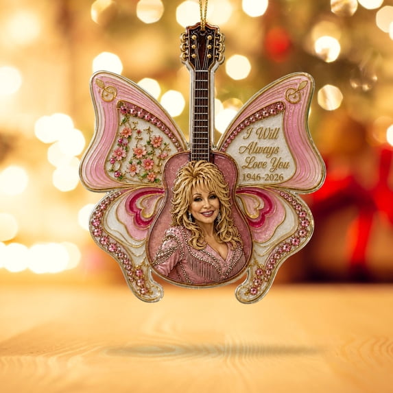 Country Music Legend Memorial Pendant, 3Pcs Christmas Ornament, Dolly Hanging Keepsake Ornament For Christmas Tree, Wreath, Mantel, Holiday Decor