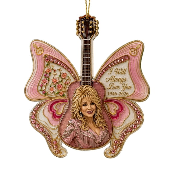 Country Music Legend Memorial Pendant, Christmas Ornament, Dolly Hanging Keepsake Ornament For Christmas Tree, Wreath, Mantel, Holiday Decor
